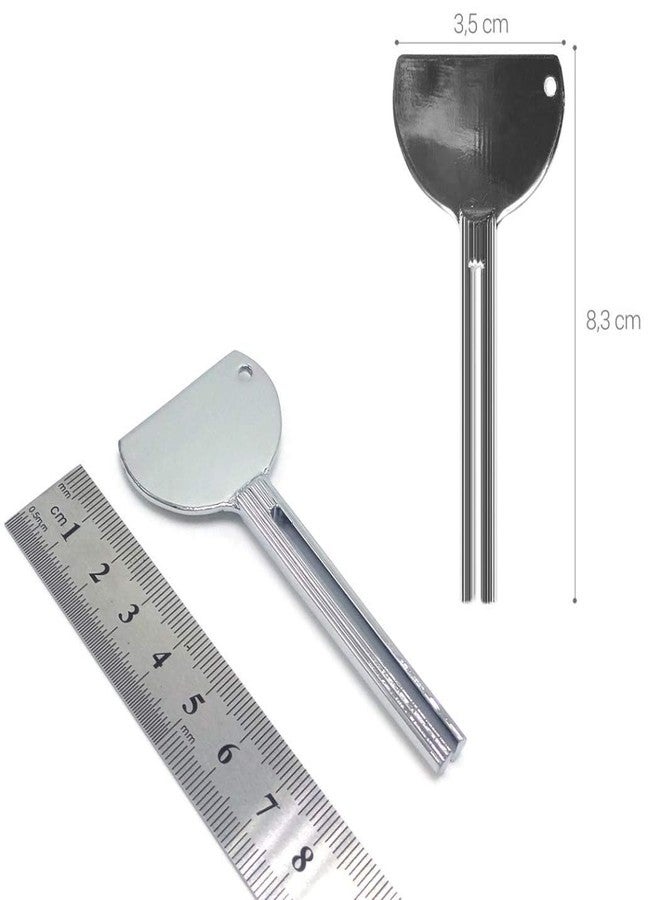 Junfamilee 2Pcs Silver Metal Tube Squeezer Keys Salon Toothpaste Tube Squeezers, Bathroom Safety, Aids and Accessories - Image 2
