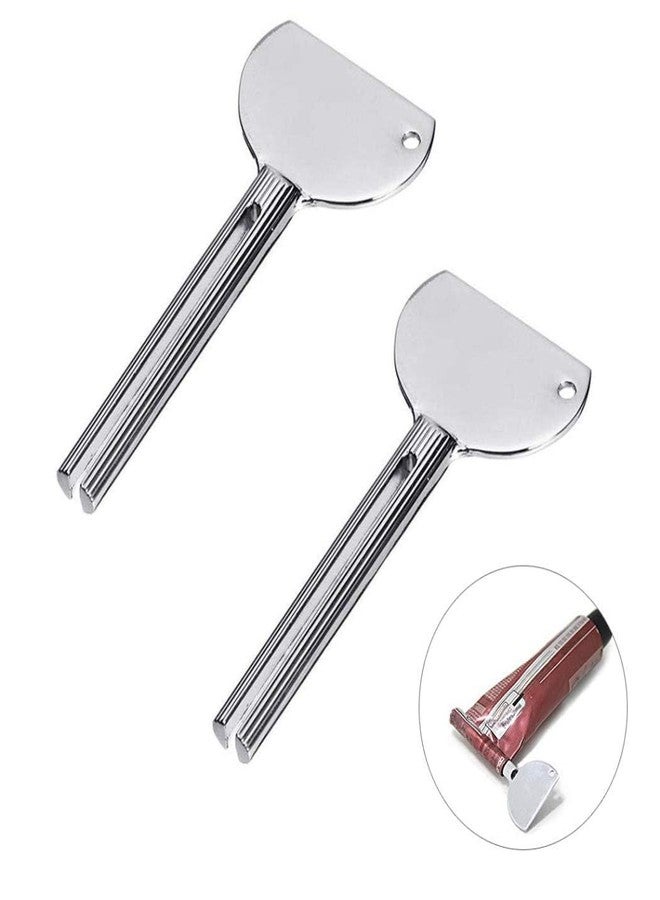 Junfamilee 2Pcs Silver Metal Tube Squeezer Keys Salon Toothpaste Tube Squeezers, Bathroom Safety, Aids and Accessories - Image 3