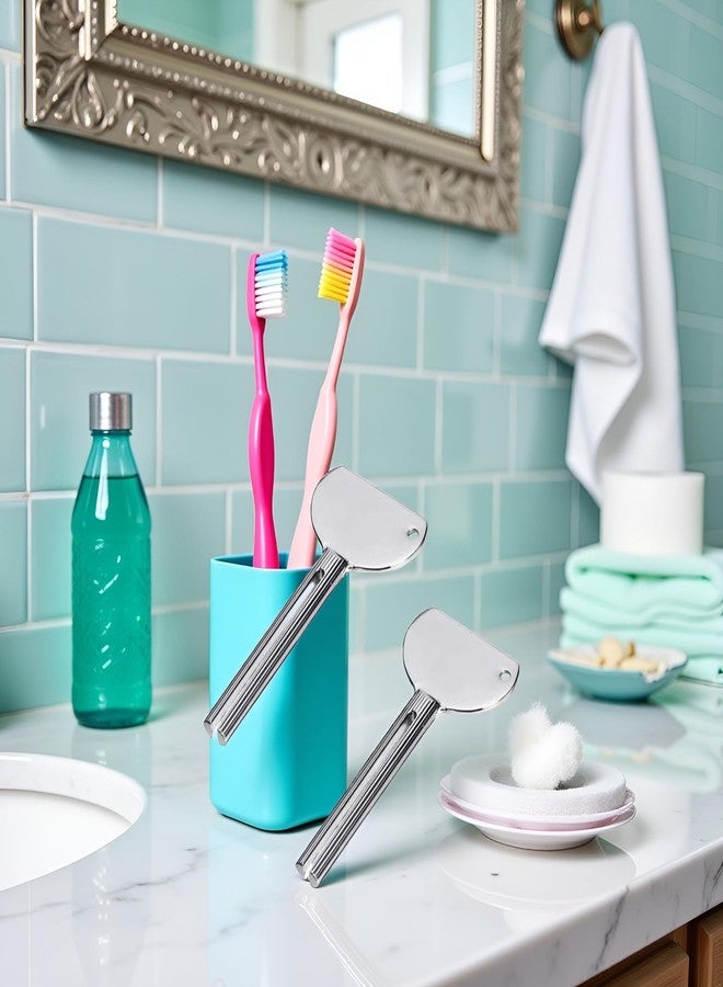 Junfamilee 2Pcs Silver Metal Tube Squeezer Keys Salon Toothpaste Tube Squeezers, Bathroom Safety, Aids and Accessories - Image 4