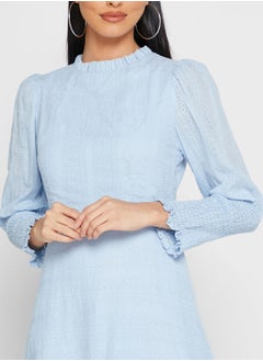 ELLA Puff Sleeve A-Line Dress  - Image 3
