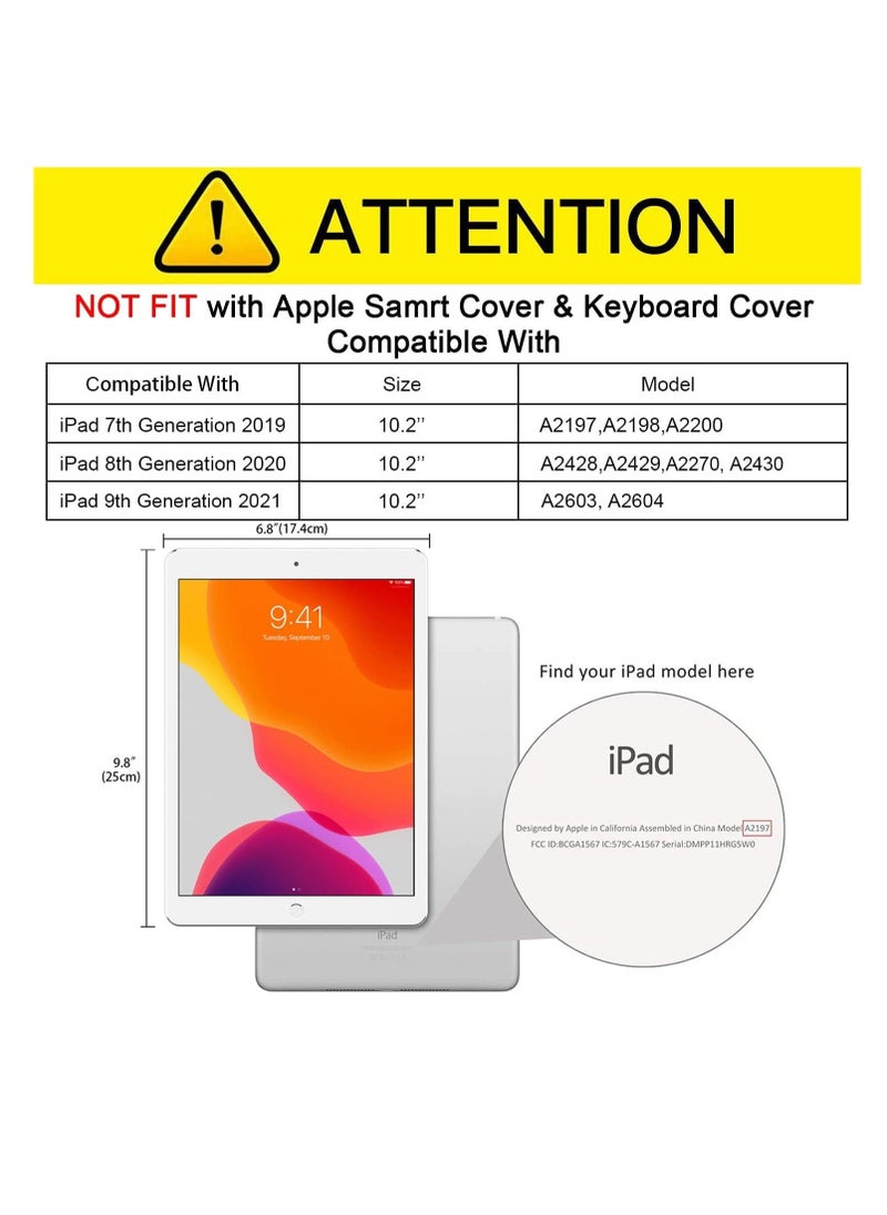 vesus Clear Case for iPad 10.2" 9th Generation 2021 / iPad 8th Generation 2020/ 7th Generation iPad 10.2" 2019, Slim Soft Lightweight TPU Back Cover for iPad 9/8/7 10.2 inch - Image 2