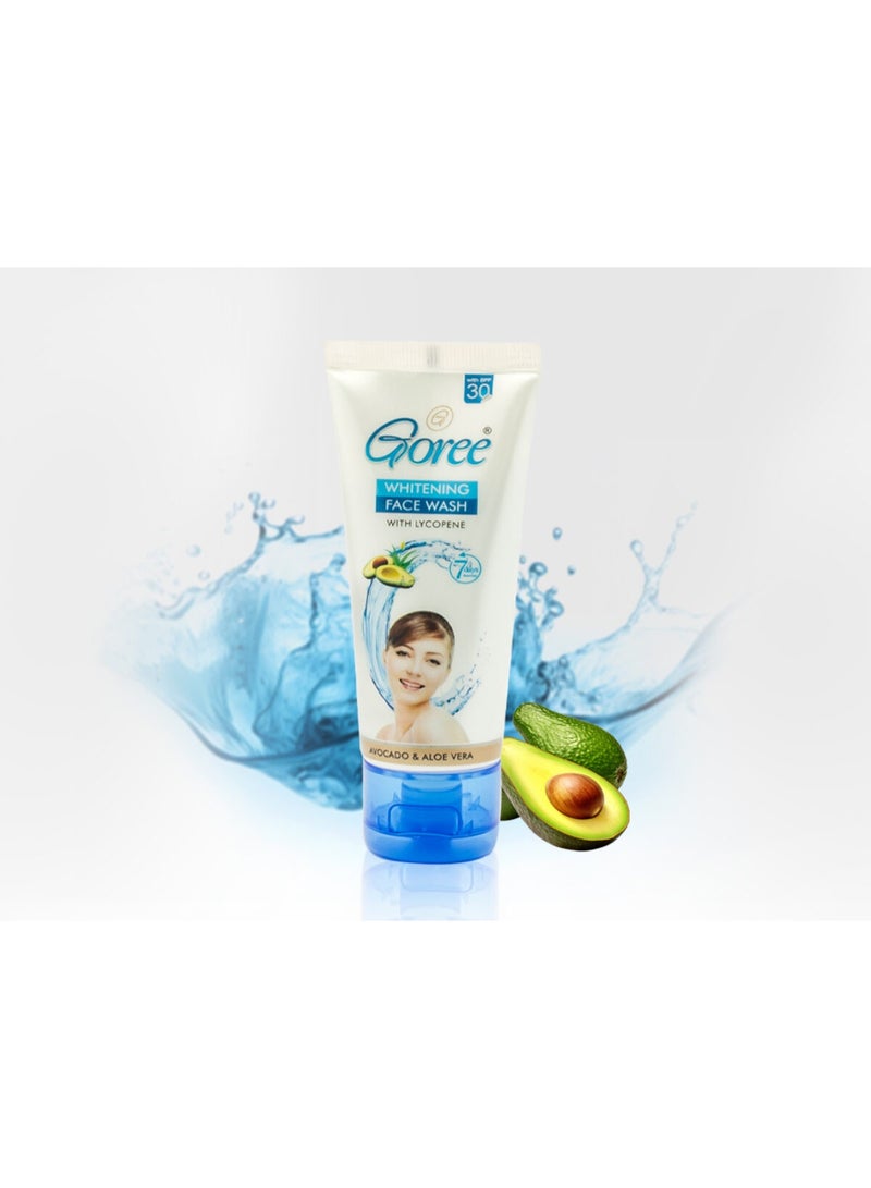 Goree Whitening Face Wash With Avacado & Aloe Vera 70ml - Image 2