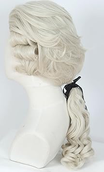 Linfairy Lawyer Curly Wig Light Blonde Halloween Cosplay Costume Wig For Party - Image 5