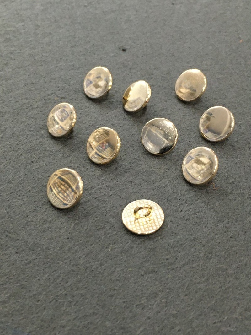 Karan Tuhafiye Karan Haberdashery Blouse Shirt Button Unisex Metal Coin Model Gold 10 Piece Set - Image 3