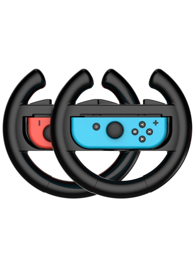 ماركة غير محددة عجلة قيادة التبديل OLED Nintendo Mario Racing Grip NS gamepad ملحقات محيطية المصنع - لون المنتج: أسود نقي [عجلة القيادة]  - Image 1