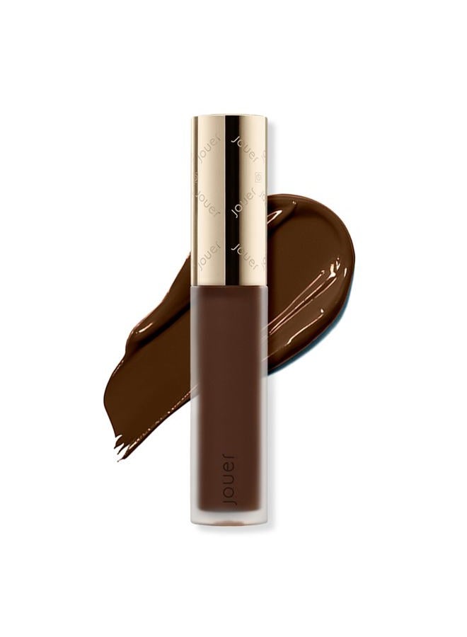 Jouer Essential High Coverage Liquid Concealer - Brightening Concealer - Color Corrector for Under Eye Dark Circles, Spot Coverage, and Eye Primer - Soft Matte Finish, Ebony - Image 1