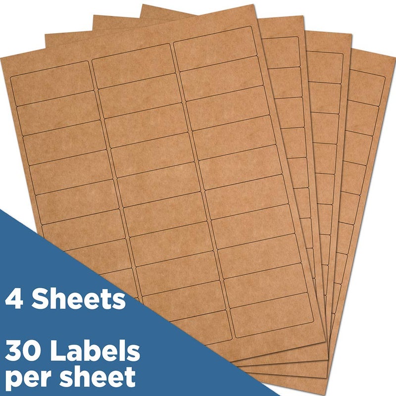 JAM PAPER Return Address Labels - Standard Mailing - 1 x 2 5/8 - Brown Kraft - 120 Shipping Labels/Pack - Image 2