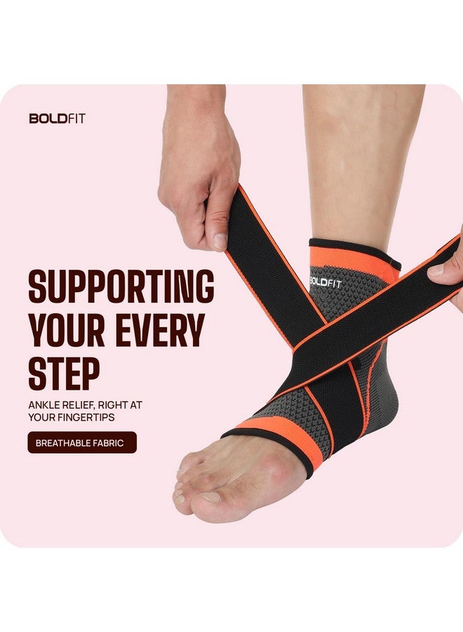 BOLDFIT Boldfit Ankle Support For Pain Relief Ankle Brace For Women & Men Ankle Binder For Men Foot Support For Pain Relief Ankle Band For Pain Relief Ankle Support For Men Ankle Cap Ankle Strap Ankle Belt  - Image 2