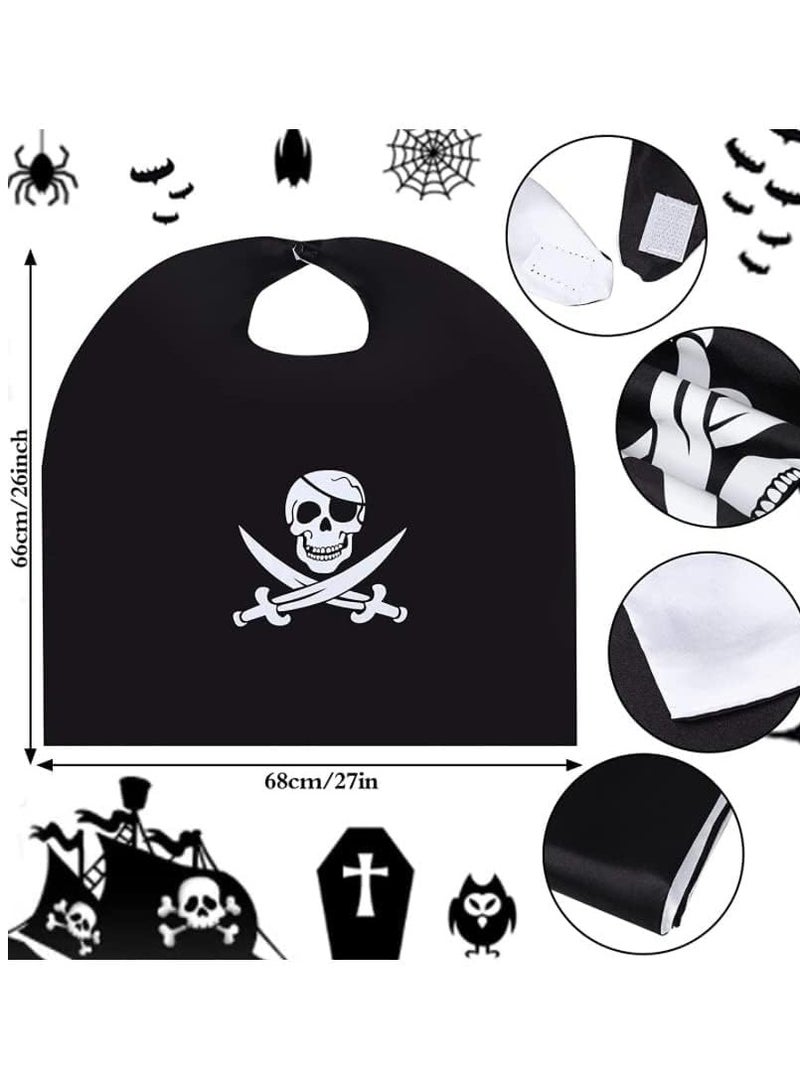 DURKU Pirate Costume Cape and Mask Set, Pirate Cosplay Role Play Set Decoration Accessories Halloween Party Gift for Kids - Image 4