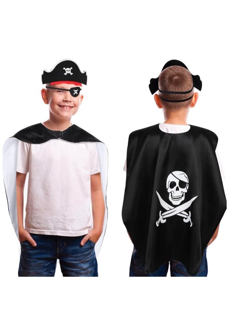 DURKU Pirate Costume Cape and Mask Set, Pirate Cosplay Role Play Set Decoration Accessories Halloween Party Gift for Kids - Image 5