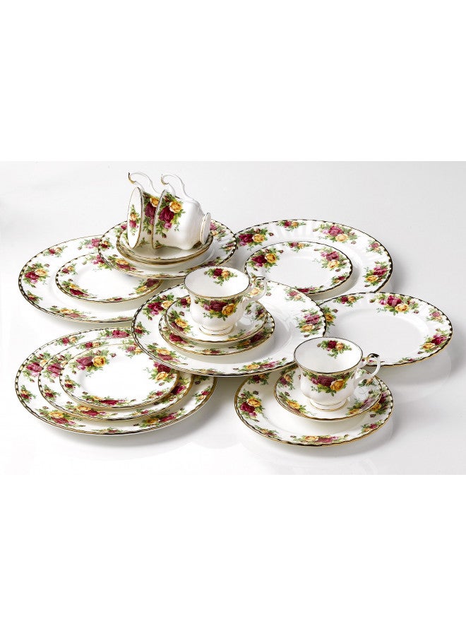 ROYAL ALBERT طبق سلطة روزز القديمة من رويال ألبرت 15210007 ، 8" - Image 3
