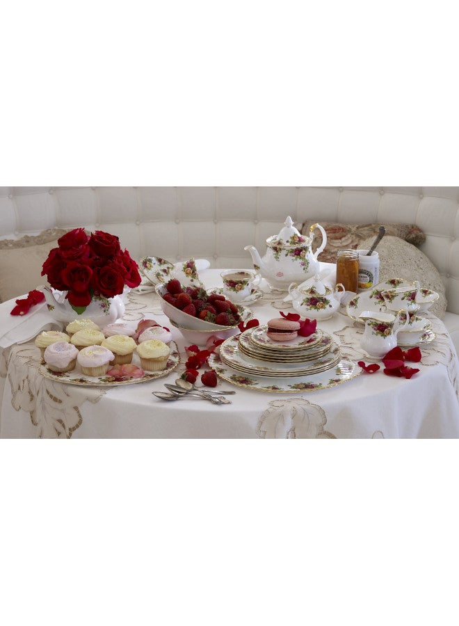 ROYAL ALBERT طبق سلطة روزز القديمة من رويال ألبرت 15210007 ، 8" - Image 2