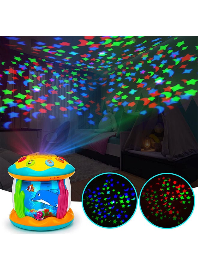 Baby Toys 1-6 Years Babies Ocean Light Rotary Projector Musical Toy Montessori Early Educational Sensory Rotation Tumble Time Learning Crawl Light Baby Toys for Toddler Boys Girls Gifts 855-16A  - Image 4
