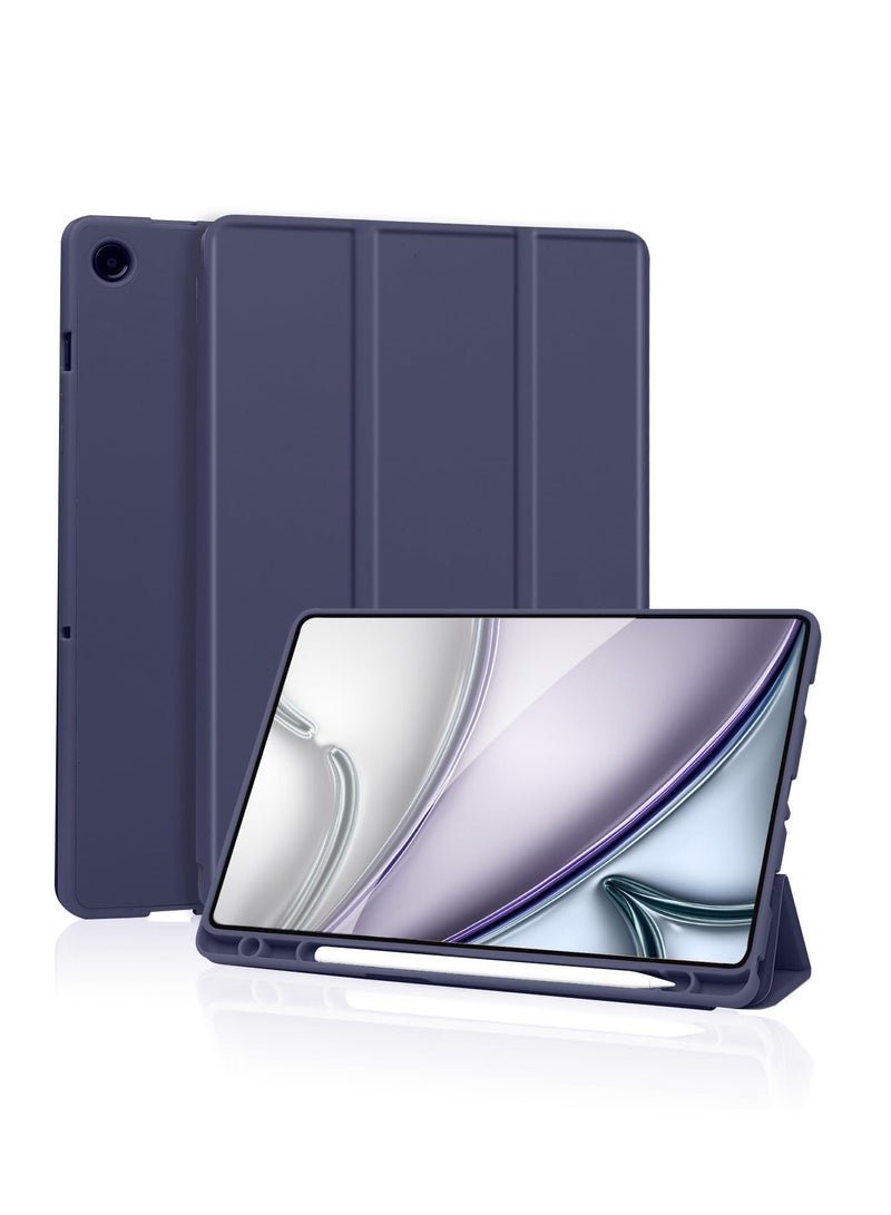 بروتيكت غطاء حماية من PROTECT لجهاز سامسونج تاب A9 Plus | مع لاصقة شاشة، حامل ثلاثي الطي، خاصية الاستيقاظ/النوم التلقائي، فتحة قلم، أزرق – الموديل: PSTA9PBLU - Image 1