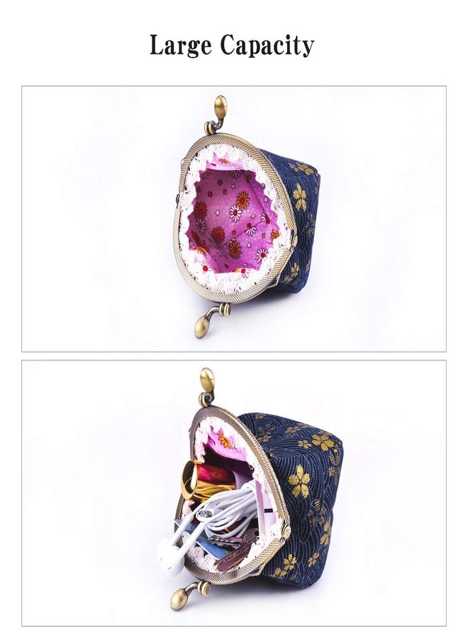 Oyachic Floral Coin Purse Vintage Wallet Canvas Clutch Make Up Bag Retro Handbag Buckle Kiss Lock Change Pouch for Women - Image 4