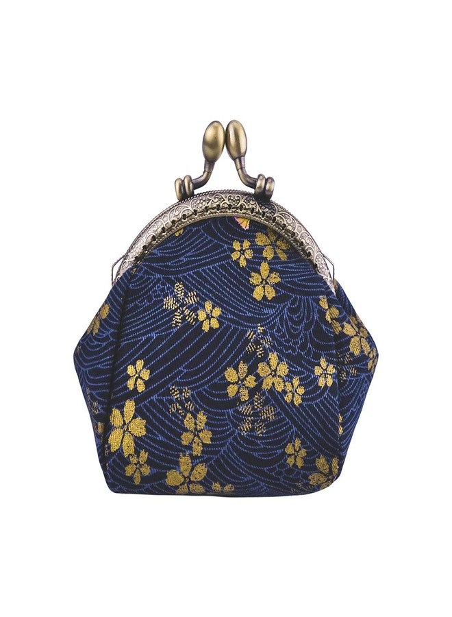 Oyachic Floral Coin Purse Vintage Wallet Canvas Clutch Make Up Bag Retro Handbag Buckle Kiss Lock Change Pouch for Women - Image 1