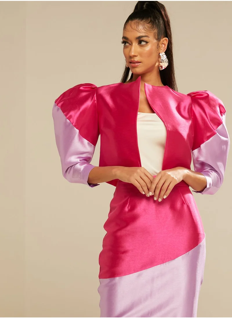 11:11 11:11 Colourblock Cropped Jacket