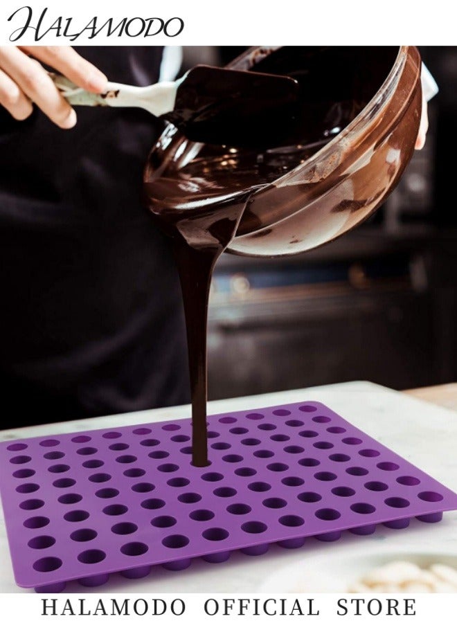 Halamodo قوالب حلوى أسطوانية من السيليكون مكونة من 88 تجويفًا، قوالب حلوى الشوكولاتة، قوالب حلوى صلبة وصمغية وكراميل وشوكولاتة وجاناش ومكعبات ثلج - Image 4
