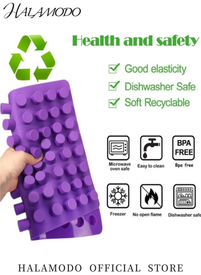 Halamodo قوالب حلوى أسطوانية من السيليكون مكونة من 88 تجويفًا، قوالب حلوى الشوكولاتة، قوالب حلوى صلبة وصمغية وكراميل وشوكولاتة وجاناش ومكعبات ثلج - Image 3