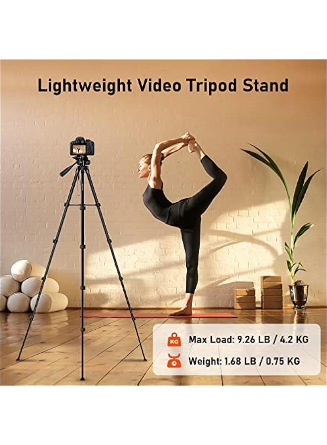 Arabest Tablet Tripod Stand for Phone Cameras, Portable Camera Tripod with Remote Control and Carry Bag for iPad iPhone DSLR Projector, Cell Phone Mount Included, Travel Friendly Tablet Tripod Stand  - Image 4