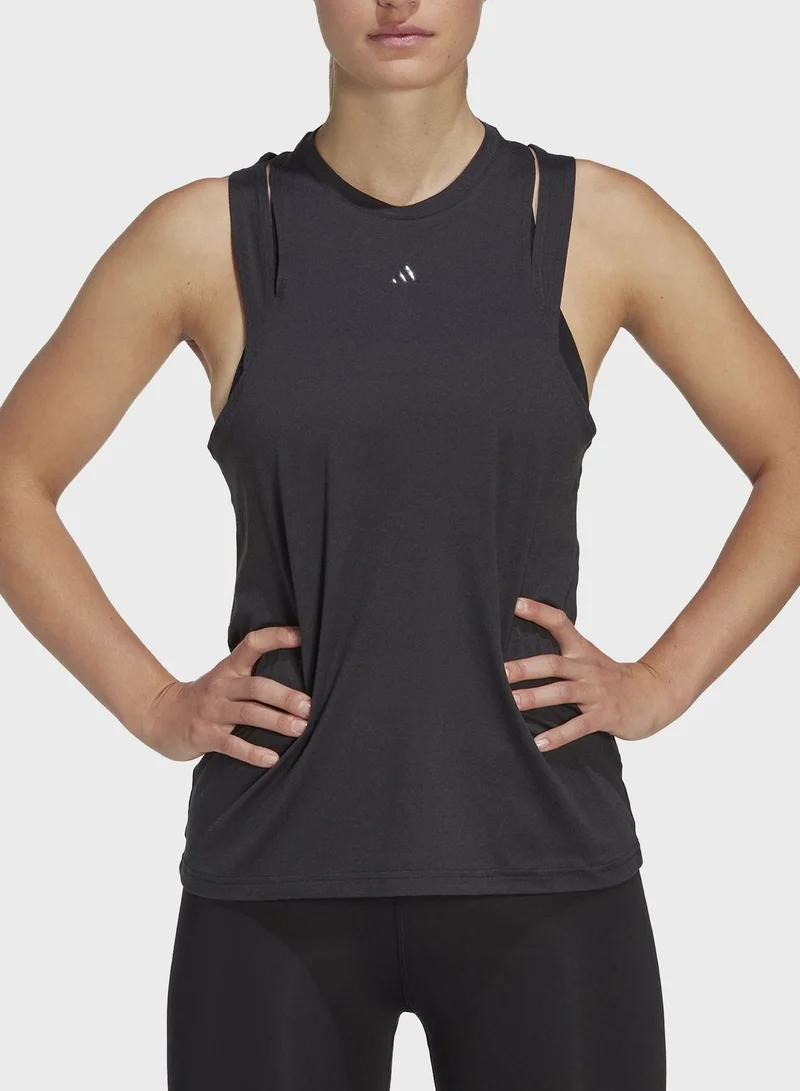 Adidas Aeroready Train Essential 3 Bar Logo Tank Top