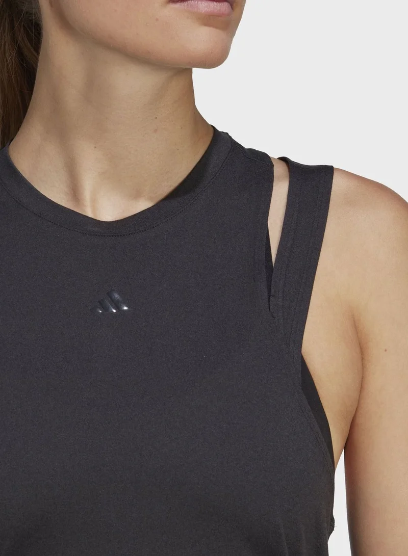 Adidas Aeroready Train Essential 3 Bar Logo Tank Top