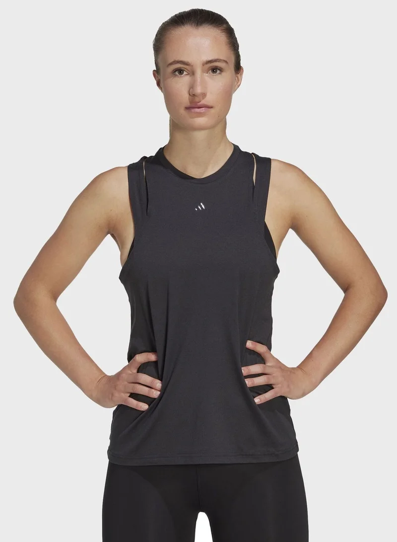 Adidas Aeroready Train Essential 3 Bar Logo Tank Top