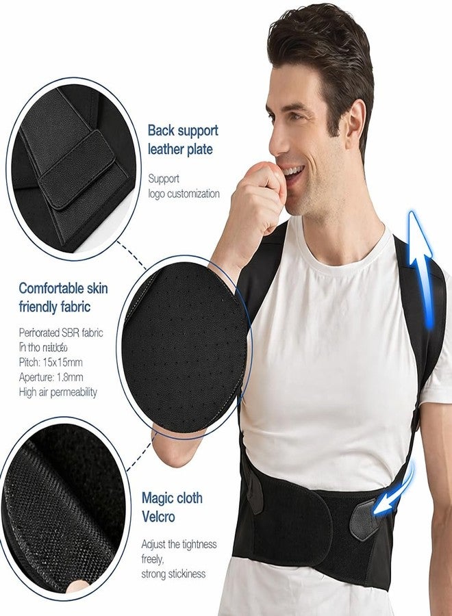 VTFlair Posture Corrector Belt, Adjustable Upper Back and Waist Support Brace, Black, Unisex Adult, One Size, Breathable Cross-Back Design (1) - Image 4