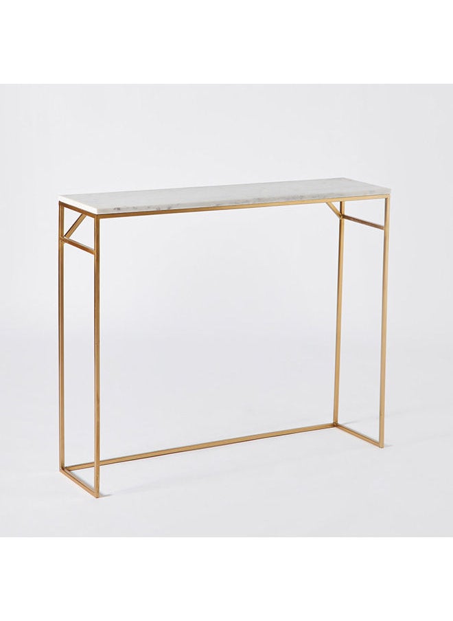 Home Box - Portia 2-Piece Marble Console Table Set 25x80x99 cm - Image 1