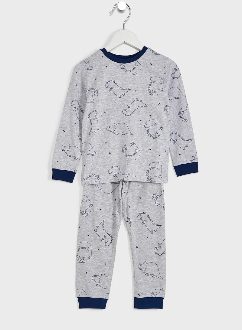 Ovs Kids Dino Print Pyjama Set