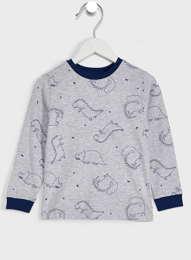 Ovs Kids Dino Print Pyjama Set