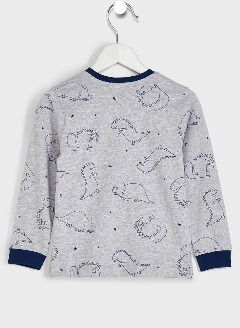 Ovs Kids Dino Print Pyjama Set