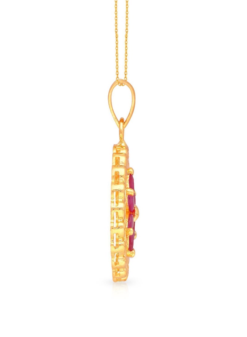 Malabar Gold and Diamonds Malabar Gold and Diamonds 22 Carat 916 Purity Gemstone Pendant PGNFNC301PN5Y  - Image 3