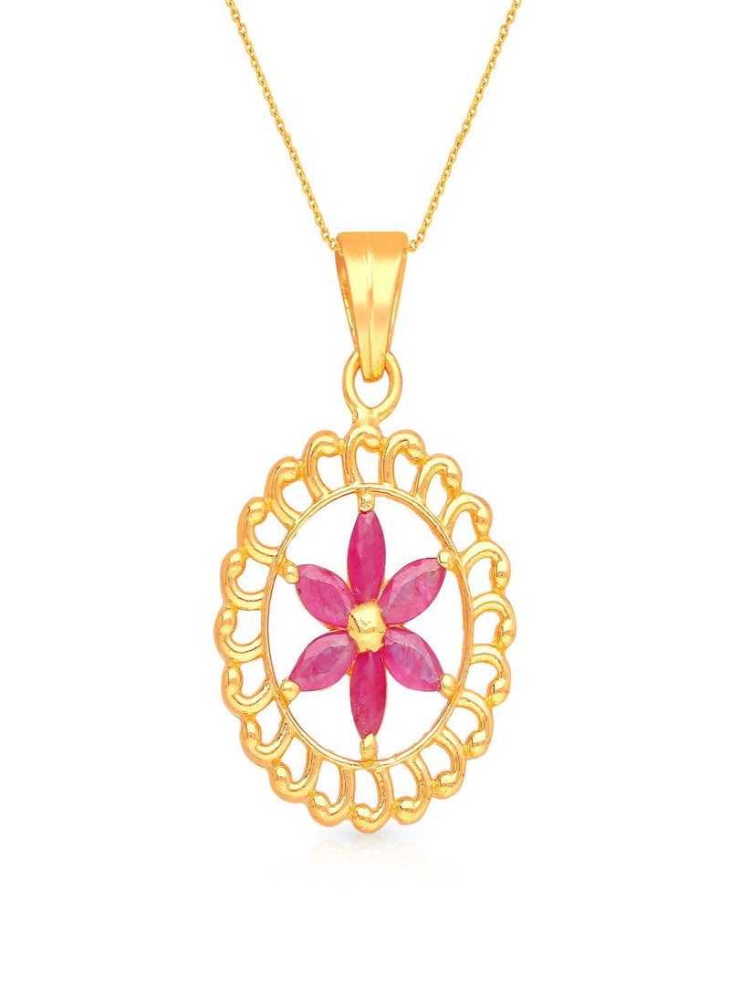 Malabar Gold and Diamonds Malabar Gold and Diamonds 22 Carat 916 Purity Gemstone Pendant PGNFNC301PN5Y  - Image 1