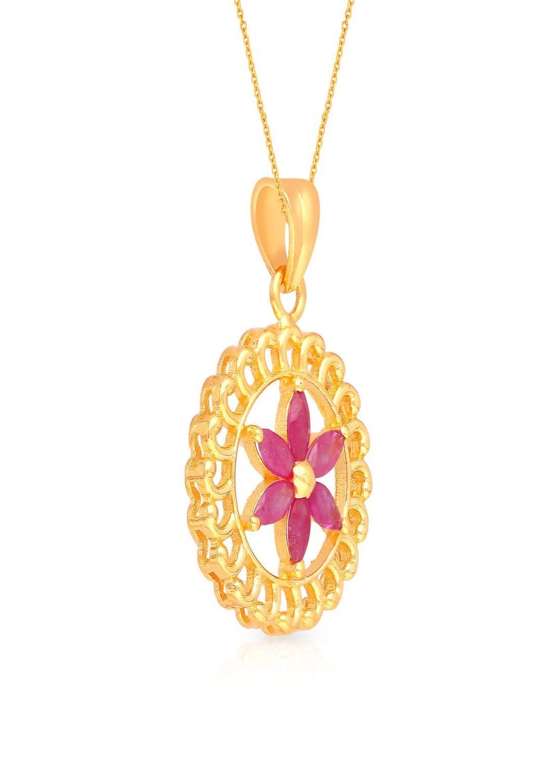 Malabar Gold and Diamonds Malabar Gold and Diamonds 22 Carat 916 Purity Gemstone Pendant PGNFNC301PN5Y  - Image 2