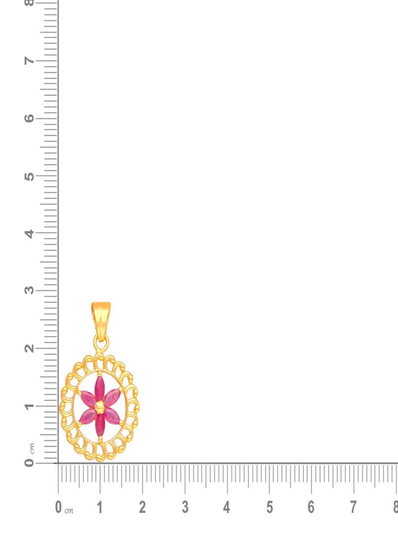Malabar Gold and Diamonds Malabar Gold and Diamonds 22 Carat 916 Purity Gemstone Pendant PGNFNC301PN5Y  - Image 5