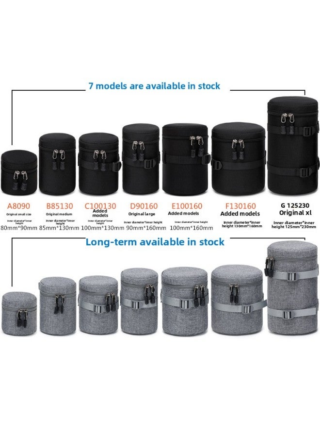 Direct Supply SLR Camera Lens Bag Lens Barrel Storage Bag Waterproof Shockproof Lens Bag-color:black-size:B85130 Original Medium Size - Image 4