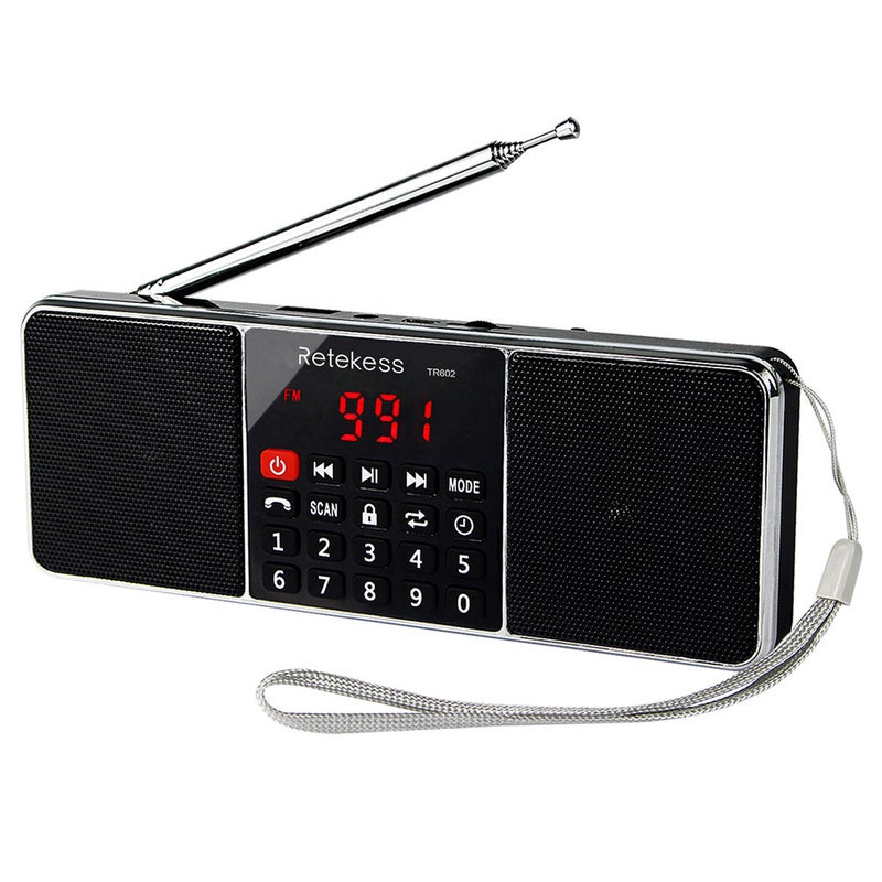 Retekess TR602 FM / AM Radio Multiband Digital Radio Receiver Bluetooth Speakers MP3 Player Earphone Output AUX IN Support TF Card U Drive Reading - Image 5