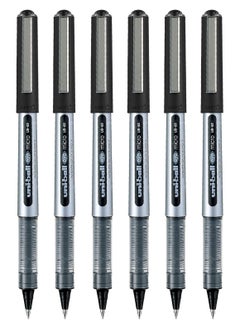 Uniball UNI-Ball Eye UB150 Roller Pen (Black Ink, Pack of 6)  - Image 1