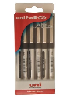 Uniball UNI-Ball Eye UB150 Roller Pen (Black Ink, Pack of 6)  - Image 2