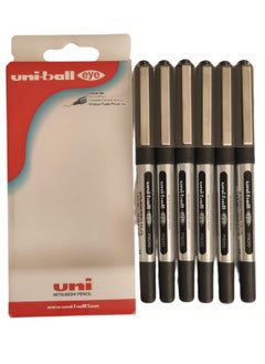 Uniball UNI-Ball Eye UB150 Roller Pen (Black Ink, Pack of 6)  - Image 3