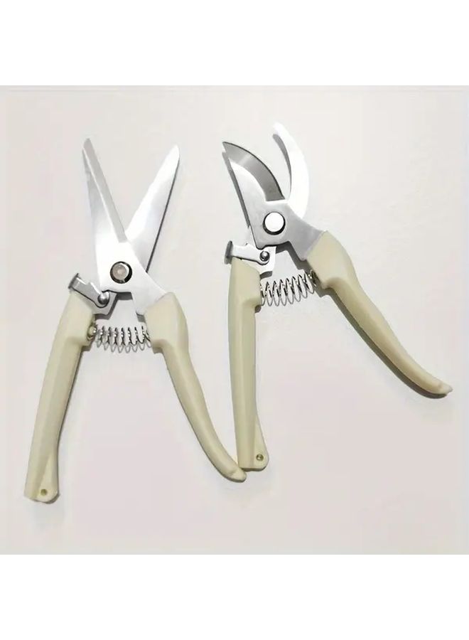 Straight Blade Garden Pruning Scissors Set for Cutting Flowers Trimming Plants and Fruit Picking - Image 4