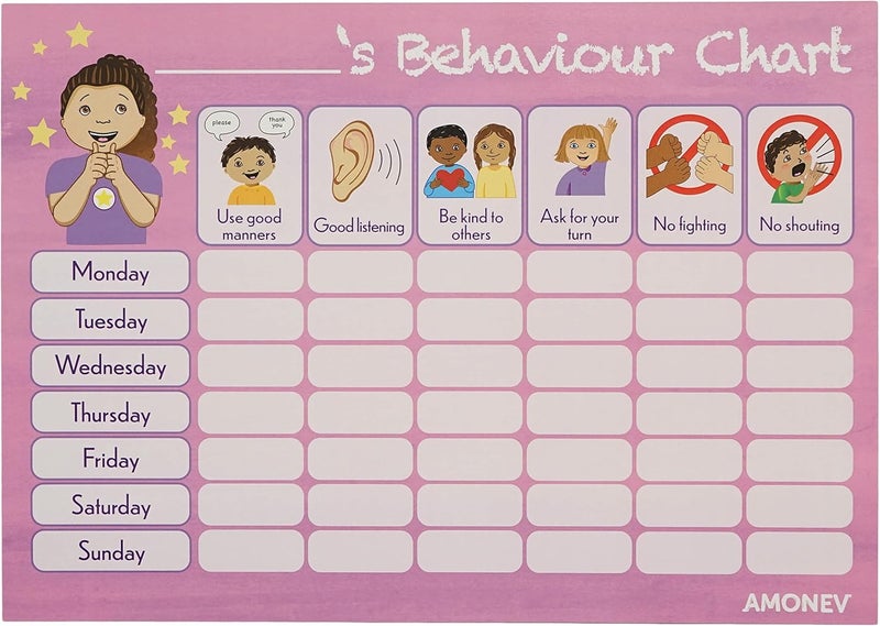 Amonev Behaviour Reward Charts for boys and girls Toddlers Twin Pack with 225 star stickers included - Image 4