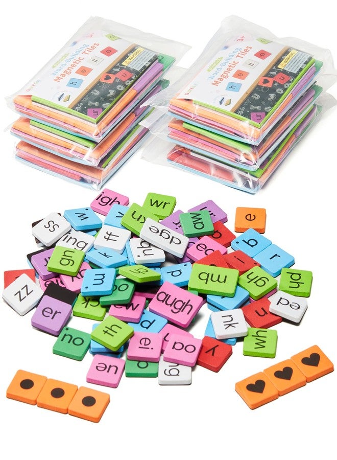 QUYSK Set of 6 Classroom Magnetic Letter Tiles for Phonics and Spelling, Bulk Letter Tiles Alphabet Magnets Kids STEM Phonics Manipulatives for Students Teachers, Kindergarten to 3rd Grade Preschool - Image 1