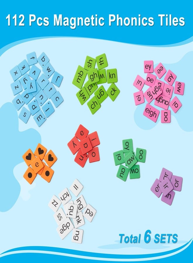 QUYSK Set of 6 Classroom Magnetic Letter Tiles for Phonics and Spelling, Bulk Letter Tiles Alphabet Magnets Kids STEM Phonics Manipulatives for Students Teachers, Kindergarten to 3rd Grade Preschool - Image 3