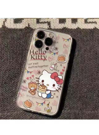 Transparent Dessert Hello Kitty Case for iPhone 16 Pro