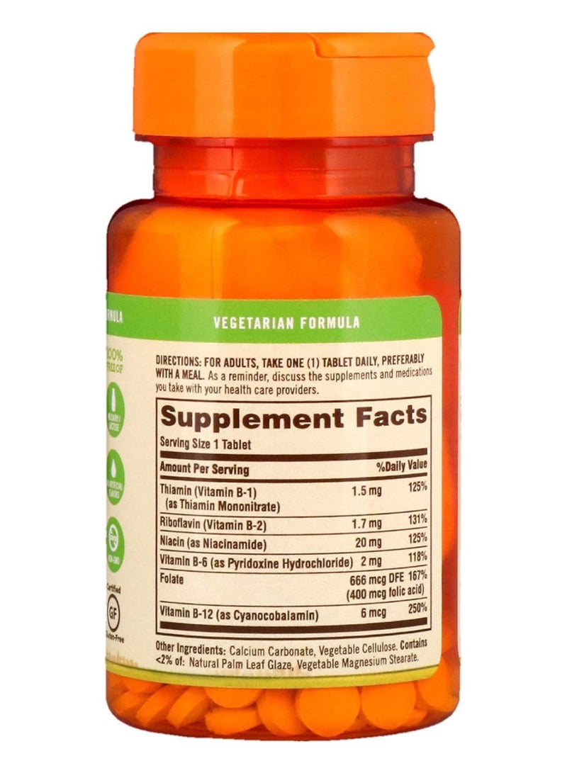 sundown Naturals Vitamin B Complex 100 Tablets over 3 months supply packing may vary - Image 3