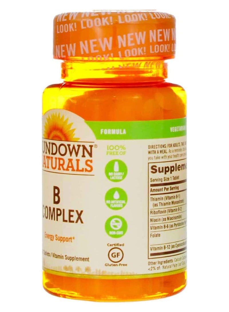 sundown Naturals Vitamin B Complex 100 Tablets over 3 months supply packing may vary - Image 2