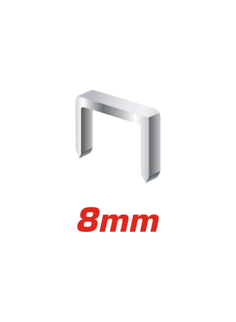 توتال دباسات توتال 8 مم، عبوة تحتوي على 1000 دبوس، عرض 0.7 مم، متوافقة مع مسدسات الدباسة THT31140 وTHT311425. - Image 2