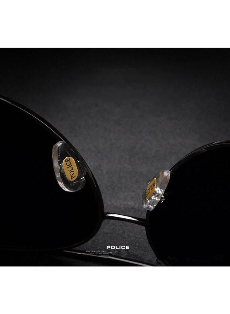 POLICE Fashion Polarized Sunglasses,Cycling Sunglasses, for Men Driving Gun Grey - Image 4